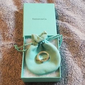 Tiffany sterling silver womens wide band ring